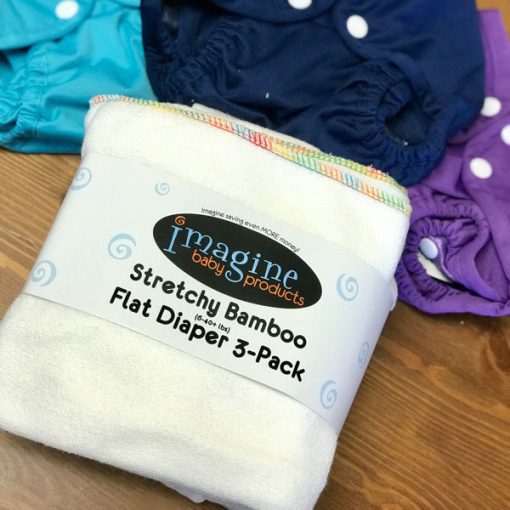 Stretchy Bamboo Flat Diapers (Indigo) - Image 3