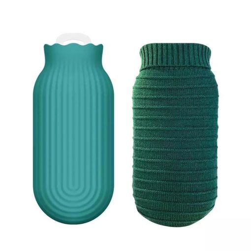 Water Bottle with Knit Cover (Green)