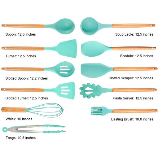 Silicone & Beechwood Utensil Set (Charcoal) - Image 12