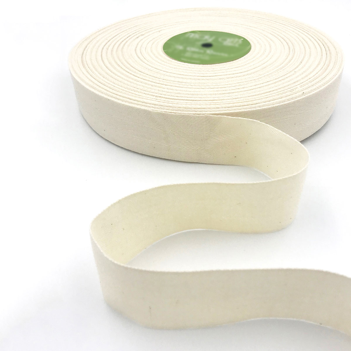 USA Made 3/4 Natural Cotton Twill Tape Heavy Weight - 72 Yards Multiple Widths Available