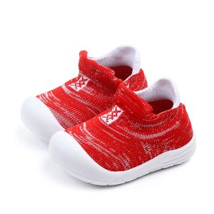 Breathable Mesh Shoes (High Top Red)