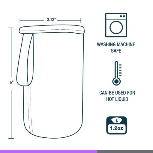 2-Pack 1qt Mason Jar Neoprene Sleeves (Purple) - Image 6