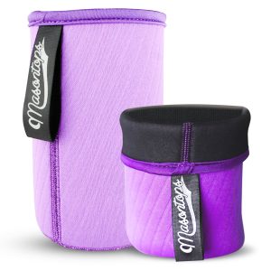 2-Pack 1qt Mason Jar Neoprene Sleeves (Purple)