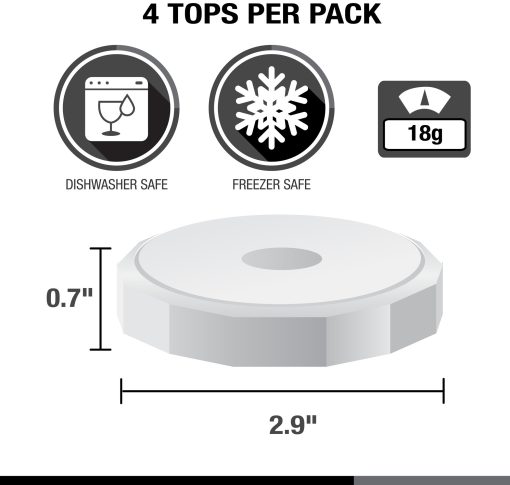 Regular Mouth Tough Tops Airtight Lids (Pastel) - Image 6