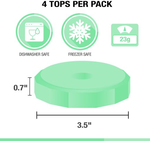 Wide Mouth Tough Tops Airtight Lids (Pastel) - Image 6