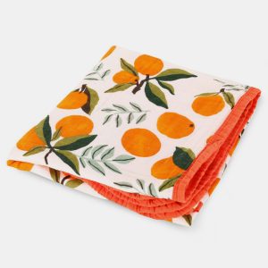 4 Layer Muslin Blanket (Oranges)