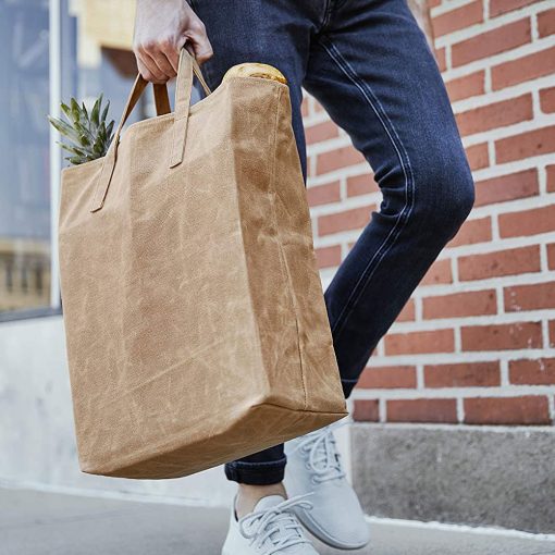 Waxed Canvas Grocery Bags - Image 5