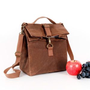 Insulated Waxed Canvas Lunch Sack