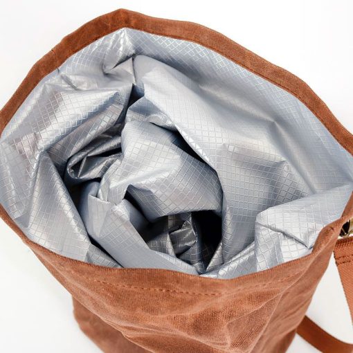 Insulated Waxed Canvas Lunch Sack - Image 2