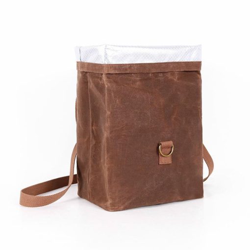 Insulated Waxed Canvas Lunch Sack - Image 4