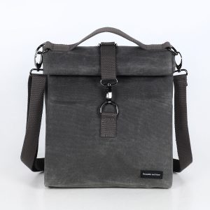 Insulated Waxed Canvas Lunch Sack (NEW Grey)