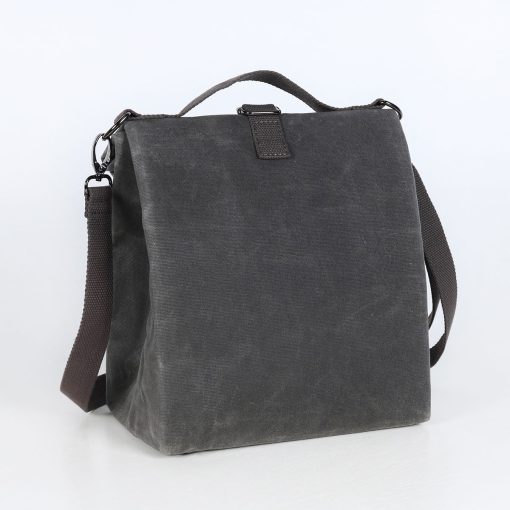 Insulated Waxed Canvas Lunch Sack (NEW Grey) - Image 6