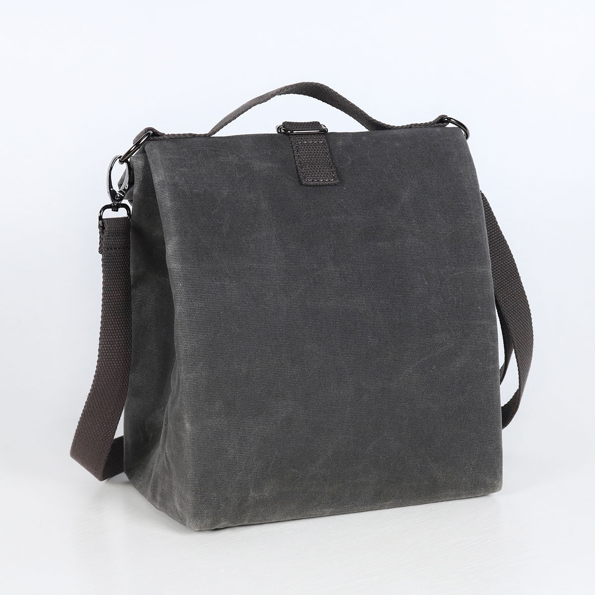 The Original Waxed Canvas Lunch Bag, Handmade with Certified Organic Cotton  and Hand Waxed with Beeswax, Foldable, Stiff Material, Plastic-Free