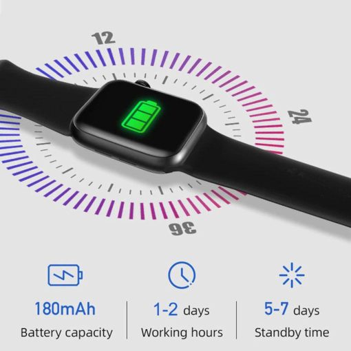 Smartwatch with Silicone Band (Muted Green) - Image 13