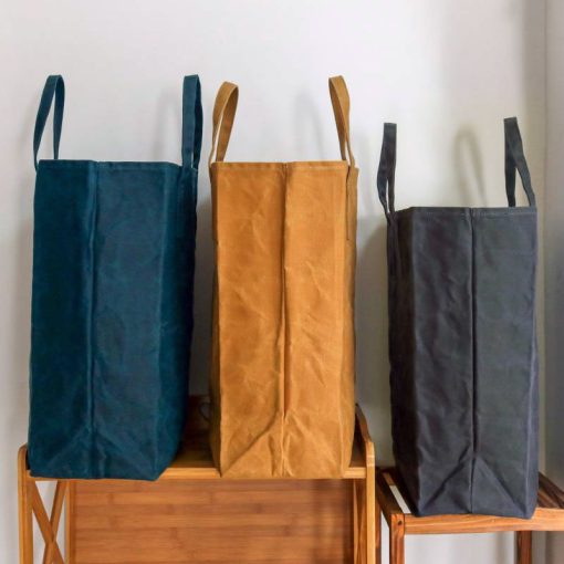 Waxed Canvas Grocery Bags