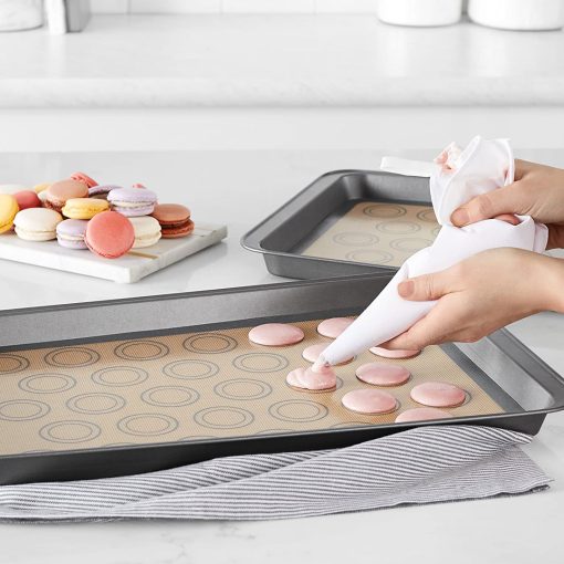 Silicone Macaron Mat (Half Sheet, Grey) - Image 3