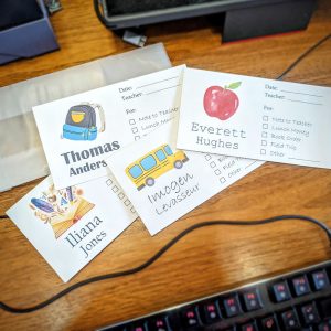 Personalized School Envelopes (dozen)
