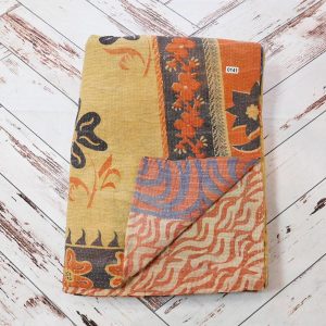 Multilayer Indian Kantha Blanket (Oversized Throw) #0141