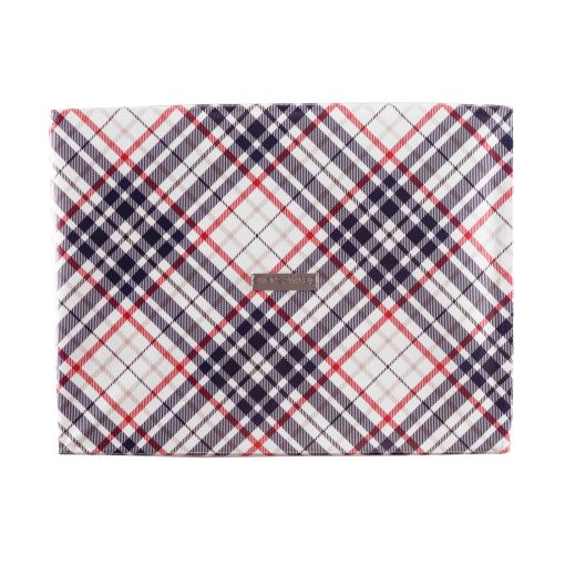 Medium Blue & Red Plaid Reusable Gift Box - Image 4