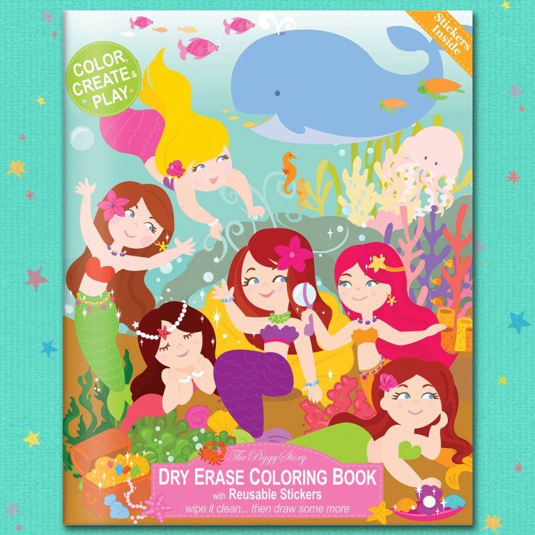 Magical Mermaids Dry Erase Coloring Book The Piggy Story