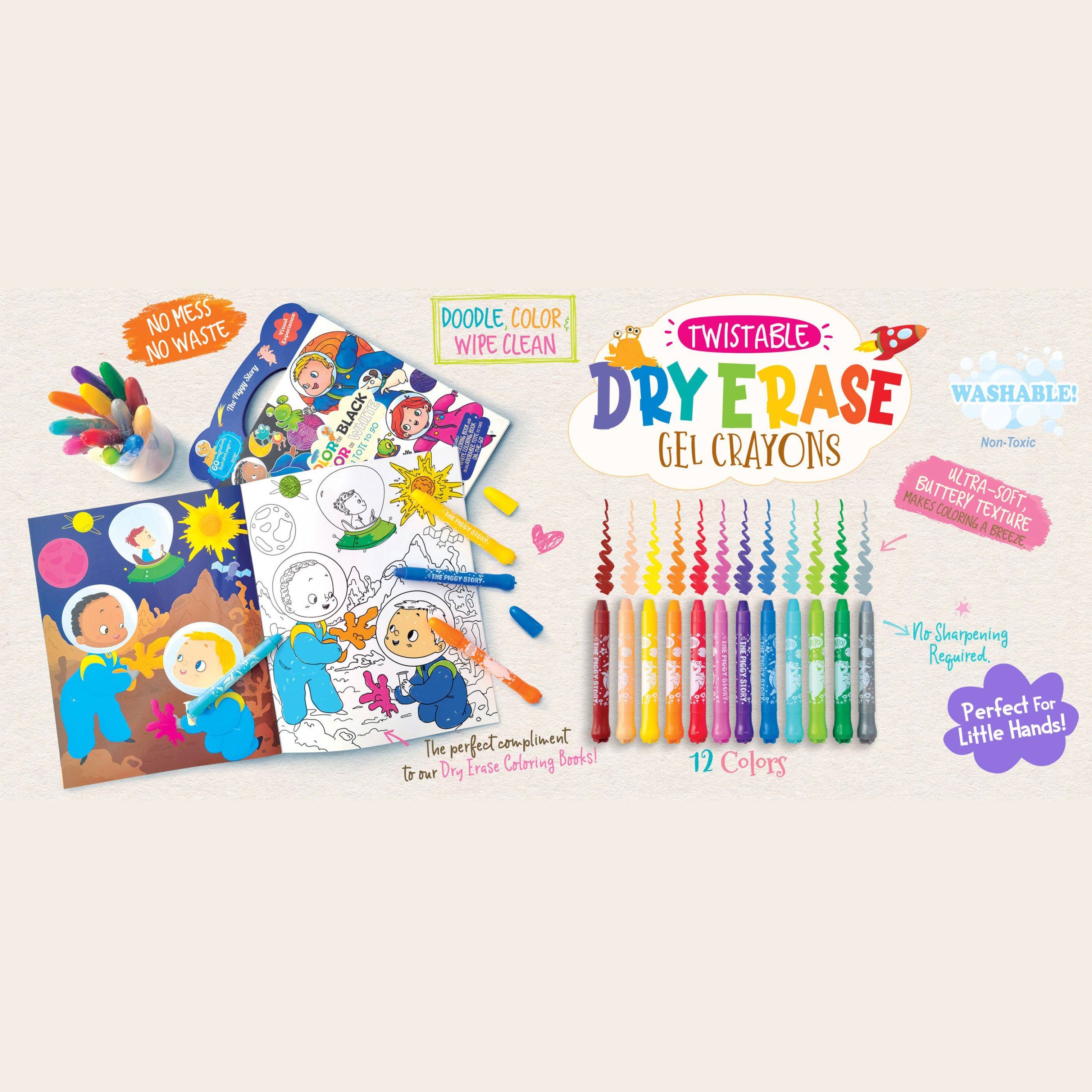 The Piggy Story Dry Erase Twistable Gel Crayons - Beam & Barre