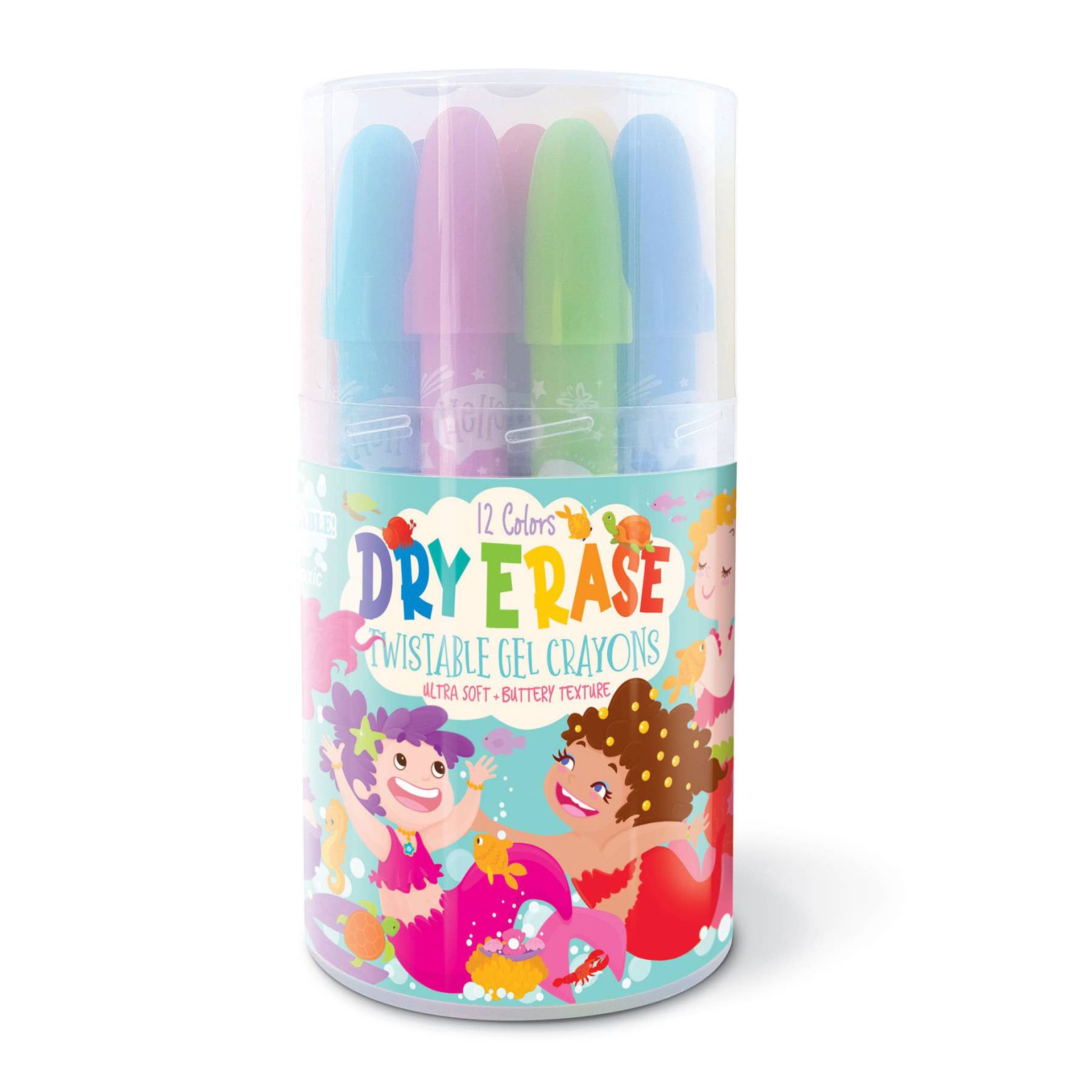 Dry Erase Twistable Gel Crayons (Magical Mermaids) The Piggy Story