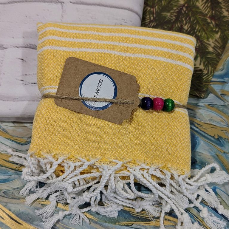 Turkish Hand Towel (Yellow) Ecobain Reusables and More