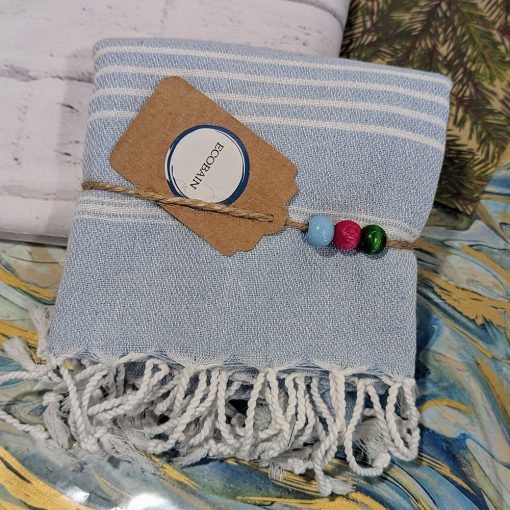 Turkish Hand Towel (Light Blue)