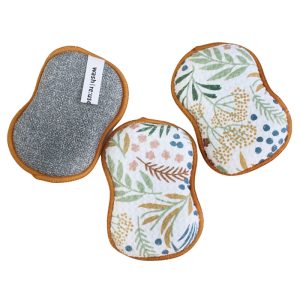 RE:Usable Sponge Set of 3 (Floral in Inca Gold)