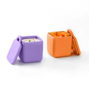 2-Pack OmieDip Sauce & Dip Containers (Purple/Orange)