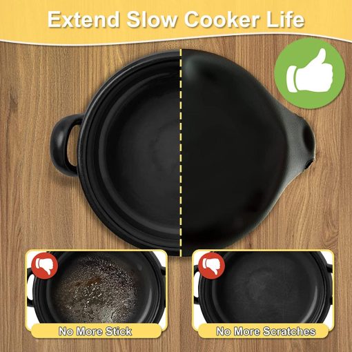 6-8QT Silicone Slow Cooker Liners (3pk Black) - Image 3