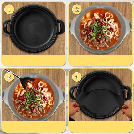 6-8QT Silicone Slow Cooker Liners (3pk Black) - Image 6