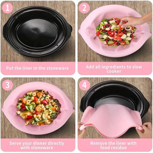 6-8QT Silicone Slow Cooker Liners (3pk Multicolor) - Image 6