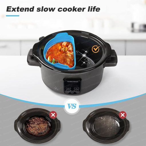 6-7QT Slow Cooker Two Part Liner/Divider (Black & Grey) - Image 5