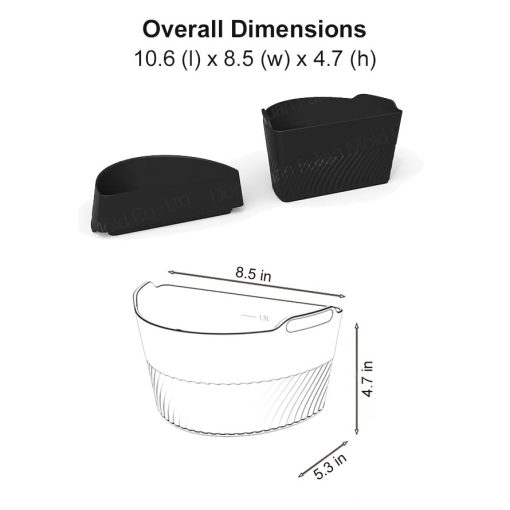 6-7QT Slow Cooker Two Part Liner/Divider (Black & Grey) - Image 8