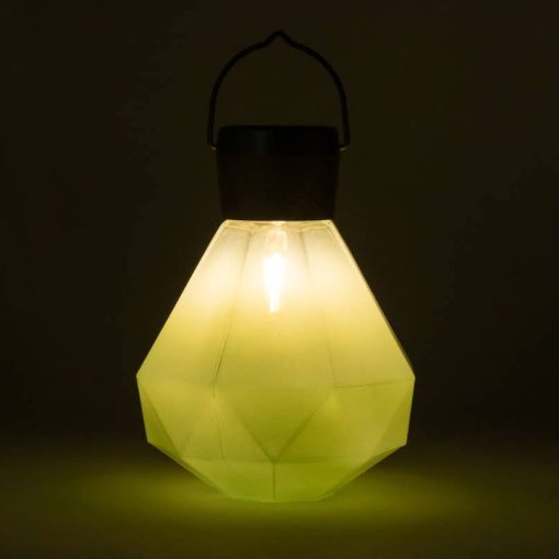 5.5" Gem Light Glass Solar Lantern (Jade) - Image 2