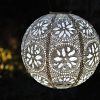 12" Boho Solar Lantern (Pearl)