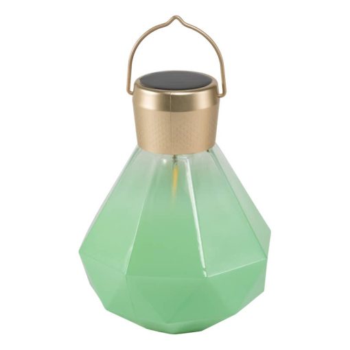 5.5" Gem Light Glass Solar Lantern (Jade) - Image 6