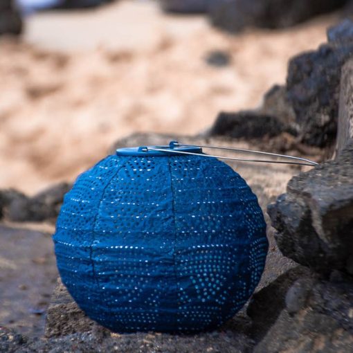 8" Wave Solar Lantern (Ultramarine) - Image 2