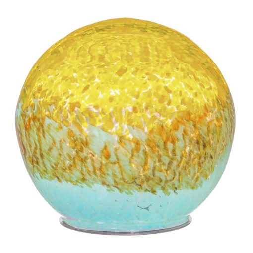 Hand Blown Art Glass Solar Orb (Earthly) - Image 3