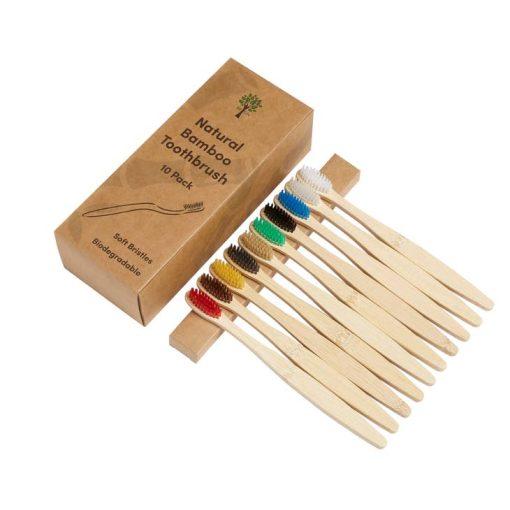 Adult Bamboo Toothbrush 10-Pack - Image 4