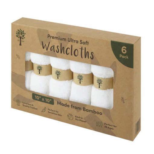 100% Organic Bamboo Washcloths (6 Pack) - Image 3