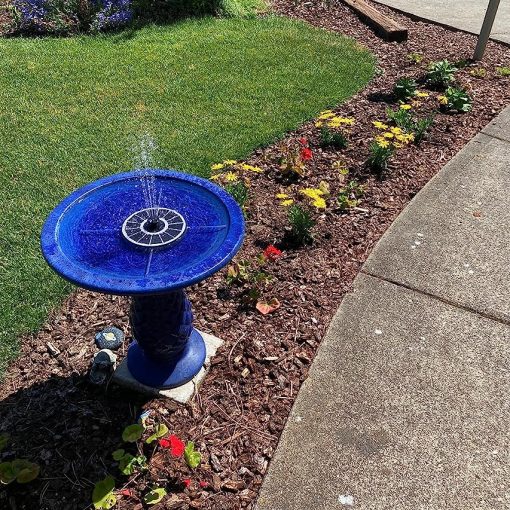 Solar Powered Water Fountain w/ Lighting - Image 8