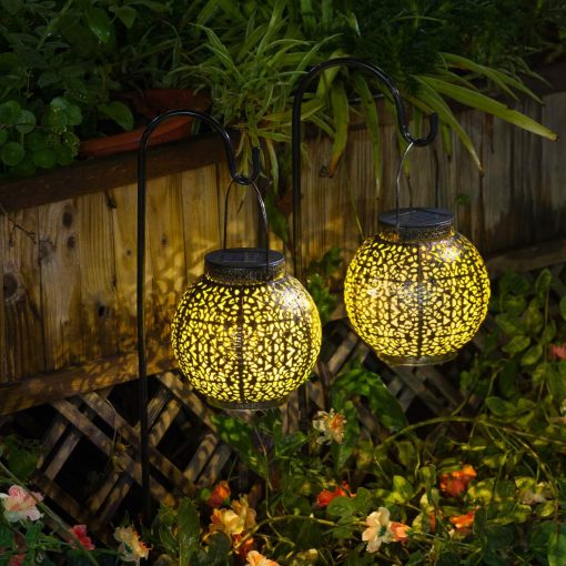 6.3" Metal Solar Lantern - Image 3