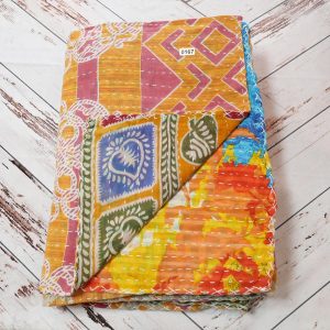 Indian Kantha Blanket (Twin/Throw) #0167