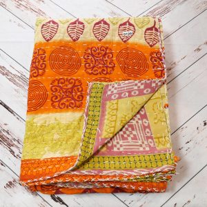 Indian Kantha Blanket (Twin/Throw) #0199