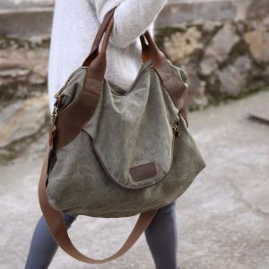 Canvas Everyday Tote Bag (Olive)