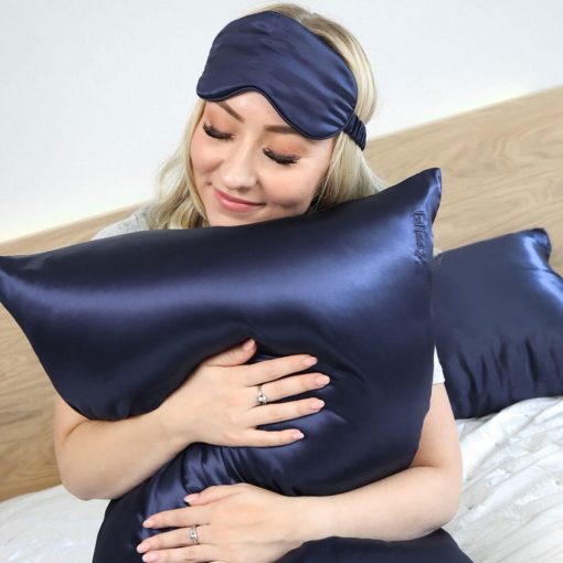 Silk Pillowcase<br>Blue - Image 3