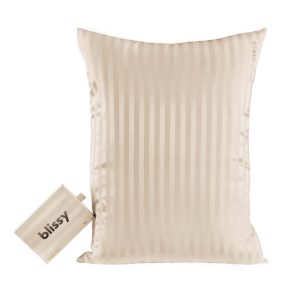 Silk Pillowcase<br>Champagne Striped