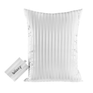 Silk Pillowcase<br>White Striped